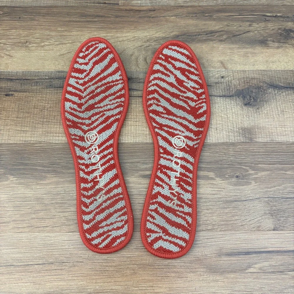 Rothy’s The Loafer Zebra Knit Flats Animal Print Limited Edition Red - Picture 3 of 9